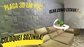 Transformei minha parede da sala com a placa 3D em PVC gastando muito pouco [upl. by Craggie]