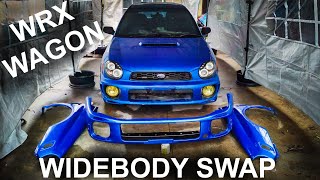 Subaru Wagon with sedan widebody  bugeye wrx build [upl. by Yorgo]