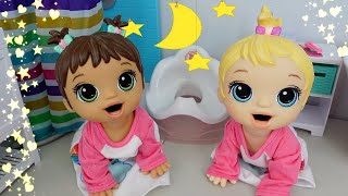 Baby Alive twin baby doll Compilation Morning to Evening Routine Feeding and changing baby dolls [upl. by Alexis354]