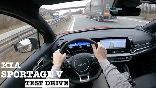 NEW 2022 Kia Sportage 16 TGDi 230HP Hybrid GT LINE  POV Test Drive 0100 Review [upl. by Tobit853]