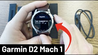 Garmin D2 Mach 1 smartwatch for pilots  unboxing and basic operation [upl. by Rozamond]