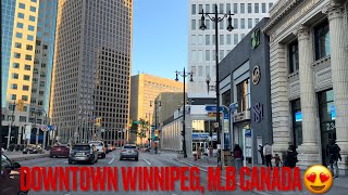 Vlog 42 Road tour Polo Park to Downtown Winnipeg MB Canada 🇵🇭🇨🇦 [upl. by Nohsyt981]