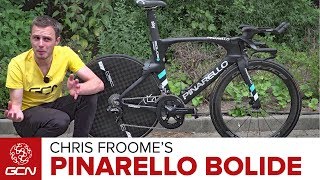 Chris Froomes Pinarello Bolide Time Trial Bike [upl. by Ordnaxela286]