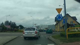 Driving through Poland  Starogard Gdański Pomeranian region [upl. by Seabrooke14]