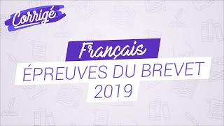 Annales du brevet de français 2019 [upl. by Hurwitz284]