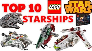 Top 10 BEST LEGO Star Wars Starships [upl. by Guzel]