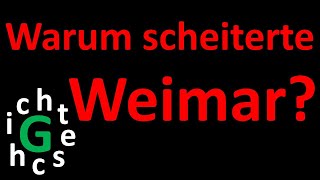 Das Scheitern der Weimarer Republik  STARK erklärt [upl. by Anayi]