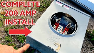 200 AMP Electric Service COMPLETE Installation  Everything you need to know  Start to Finish [upl. by O'Doneven]