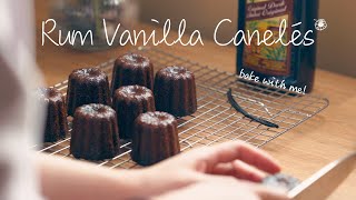 ASMR  How to make rum vanilla canelés 经典法式香草朗姆可露丽 [upl. by Gnouhk]