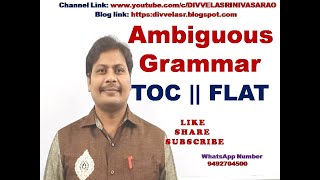 Ambiguous Grammar  Examples of Ambiguous Grammar  Ambiguity in Context Free Grammar  CFG  TOC [upl. by Eloc]