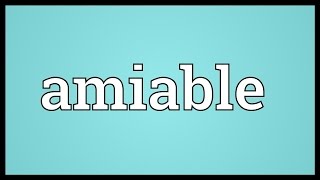 Amiable Meaning [upl. by Lane902]