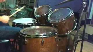 Cream drum covers on vintage Slingerland Aztec Brown drumset [upl. by Marget487]