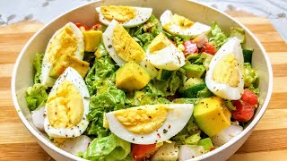 AVOCADO EGG SALAD  healthy salad for weight loss  keto salad  egg salad recipe  avocado salad [upl. by Hamann]