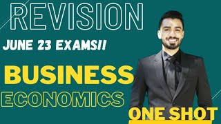 ONE SHOT REVISION BUSINESS ECONOMICS JUNE 23 EXAMS BY CA SS [upl. by Anitnamaid]