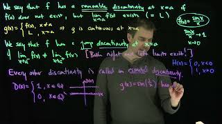 Types of Discontinuities for Functions of a Real Variable [upl. by Aihsoem581]