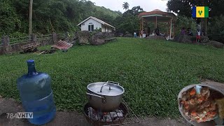 Steam Hard Food Chunks Stew Ital  River 14 South Rivers St Vincent  Outdoor Cooking [upl. by Katz582]