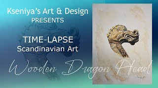 Wooden Dragon Head of a Viking Ship  Artwork Timelapse [upl. by Libbie829]