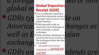 Global Depository ReceiptsGDRshortsbankersathi [upl. by Atat]