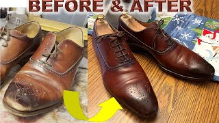 Shoe Shine Magnanni Balmoral Oxfords brought back to life [upl. by Jack372]