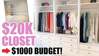 20000 CLOSET ON A 1000 BUDGET  IKEA PAX HACK CLOSET MAKEOVER [upl. by Inaj]