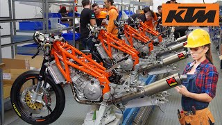 ▶️Inside Austrian KTM Factory 2023 🏍️ Manufacturing plant amp Engine assembly line Factory Tour [upl. by Erick]