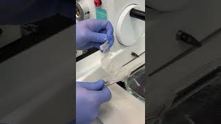 Cutting Lung Tissue on a Microtome in Histology Lab [upl. by Leuqcar]