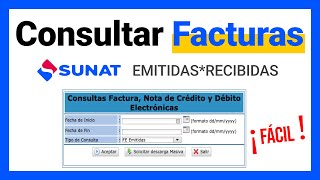 Cómo Descargar o Consultar Facturas Electrónicas emitidas y recibidas 2023  Sunat [upl. by Annairdua884]