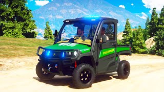 John Deere Park Ranger Police Patrol in GTA 5 Police Mod [upl. by Rafe]