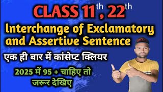 Interchange of Exclamatory and Assertive Sentences  Transformation of Sentences in English Grammar [upl. by Russom]