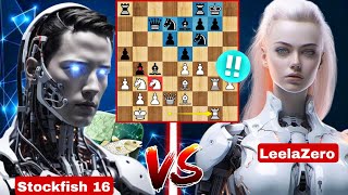 GOD LEVEL CHESS Stockfish 16 And LeelaZero Shock the World By Giving Up Knight  Chess com  Chess [upl. by Huxham]