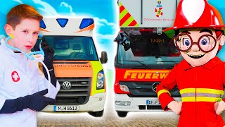 Cars and Trucks compilation  The Kids play with toys 🚓 [upl. by Yenrab]