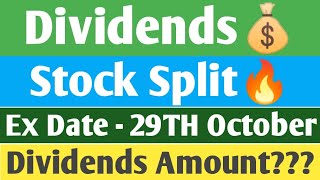 Dividends Stock Split  Ex  Date  29TH October  Best October Dividends Stock Split Analysis [upl. by Eveineg]