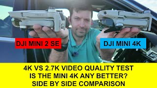 DJI MINI 4K VS DJI MINI 2 SE VIDEO QUALITY COMPARISON IS IT ANY BETTER OR CLEVER DRONE MARKENTING [upl. by Allac]