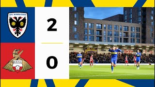 AFC Wimbledon 20 Doncaster Rovers 📺  Ali delivers a masterclass 👏  Highlights 🟡🔵 [upl. by Eibocaj]