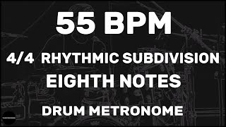 Eighth Notes  Drum Metronome Loop  55 BPM [upl. by Hogan83]