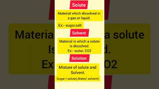 Defination of solute solvent and solution science  chemistry science [upl. by Elauqsap25]