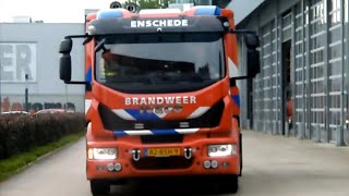 Brandweer 059238 054131 rukken met spoed uit voor een schuurbrand en een OMS melding in Enschede [upl. by Yvonne]