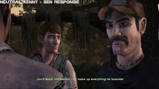 The Walking Dead Season 1 Episode 4  Determinant Kenny Responses [upl. by Mill]