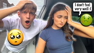 Getting CAR SICK And Then THROWING UP Prank On My Boyfriend [upl. by Picker]