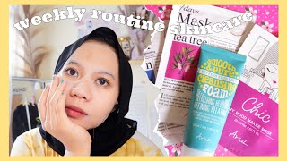 ✨Ariul mask and cleansing foam review✨  weekly routine skincare🌿🌼  INDONESIA🇲🇨 [upl. by Annaiviv]