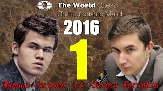 Partite Commentate di Scacchi 231  Carlsen vs Karjakin 1 TRUMPowsky  2016 A45 [upl. by Etteyafal]