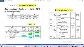 Liquidation et règlement de la TVA enregistrement comptable 10mn [upl. by Bach]