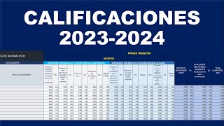 CUADRO DE CALIFICACIONES 20232024 [upl. by Dynah518]