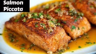 Here’s a New Way To Cook Salmon  Quick amp Easy Salmon Piccata [upl. by Geehan]