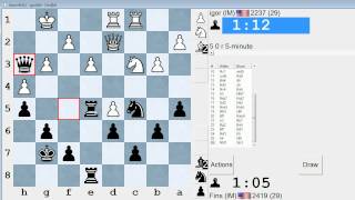 Blitz Chess 269 IM David Strauss vs IM Bartholomew Double Fianchetto [upl. by Khano]