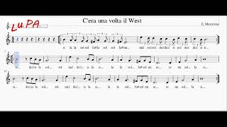 Cera una volta il West  Flauto dolce  Note  Spartito  Karaoke  Canto  Instrumental  Musica [upl. by Jermayne789]