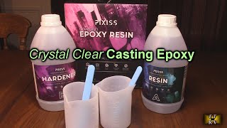 Pixiss Crystal Clear Epoxy Resin for Resin Art Easy Mix 11 Ratio  2 Half Gallon Jugs REVIEW [upl. by Ahsilav]