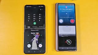 TWO SAMSUNGS 3 SOCIAL MEDIA INCOMING CALLS GOOGLE MEET VIBER SKY PHONE [upl. by Anyahs]