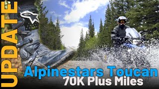 Alpinestars Toucan GTX Boot 70 plus thousand mile UPDATE [upl. by Eelamme]