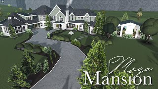 MEGA MANSION BLOXBURG SPEEDBUILD WITH POOL [upl. by Nessy689]